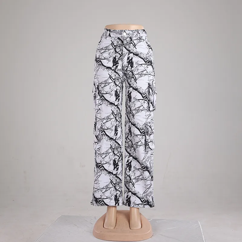 Calças jeans femininas de cintura alta, slim e retas, personalizadas, com estampa preta
