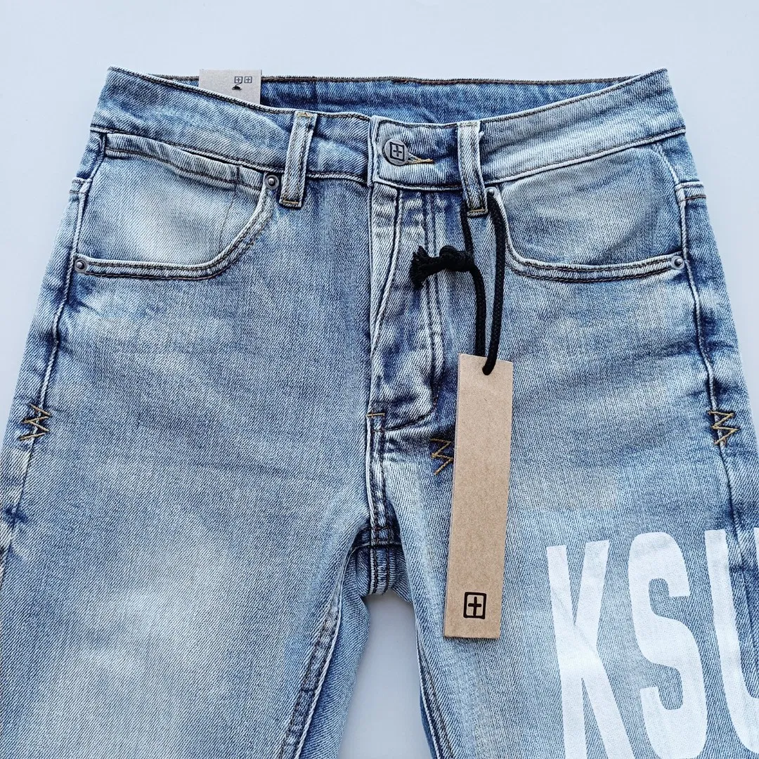 Serviço de Atacado de Jeans com Bordado Cruzado Inspirado na Ksubii Premium