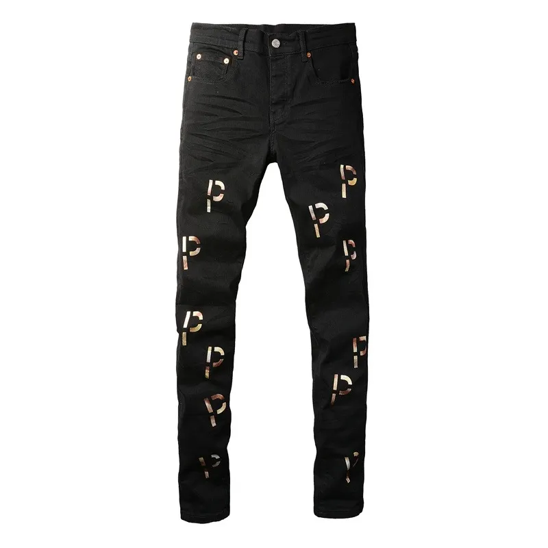 Novas Chegadas Calça Jeans Slim Fit de Alta Qualidade em Algodão Casual Reta Desgastada Lavagem Highstreet Rasgada Jeans Vintage