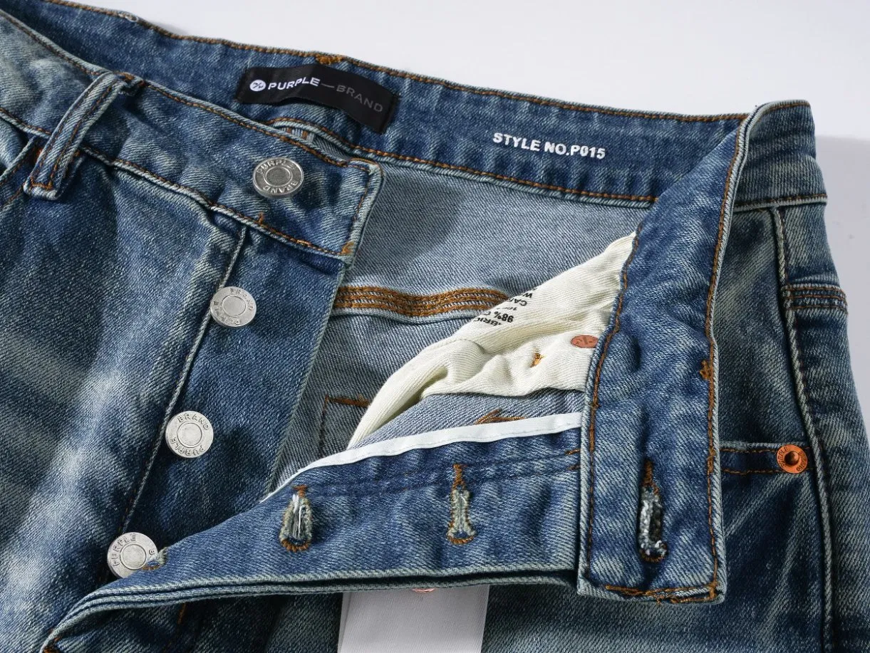 Calças Jeans Retro Whiskering para Atividades ao Ar Livre