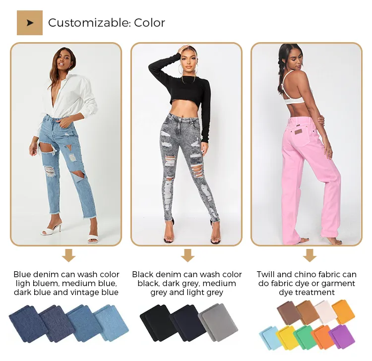 Novo para Leggings de Denim Femininas de Cintura Alta Skinny Estilo Casual Reto Respirável