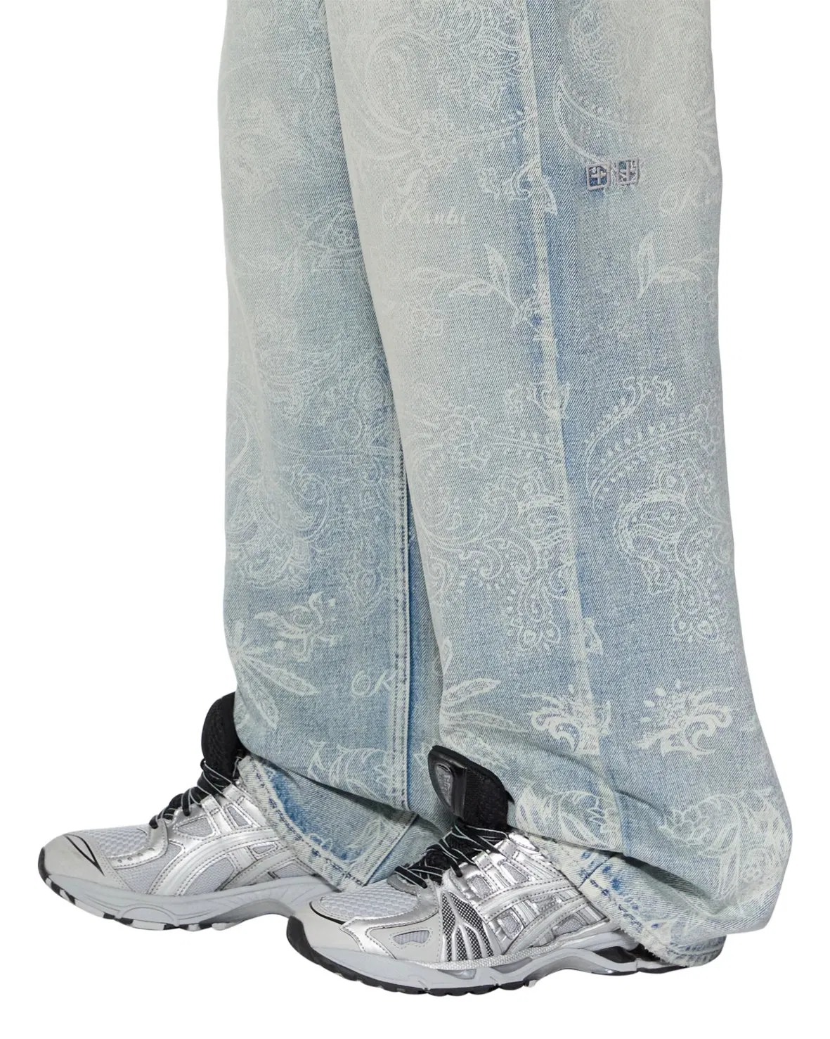 Fábrica de Roupas Jeans Lavados Personalizados para Homens Estilo Streetwear com Impressão em Todo o Corpo