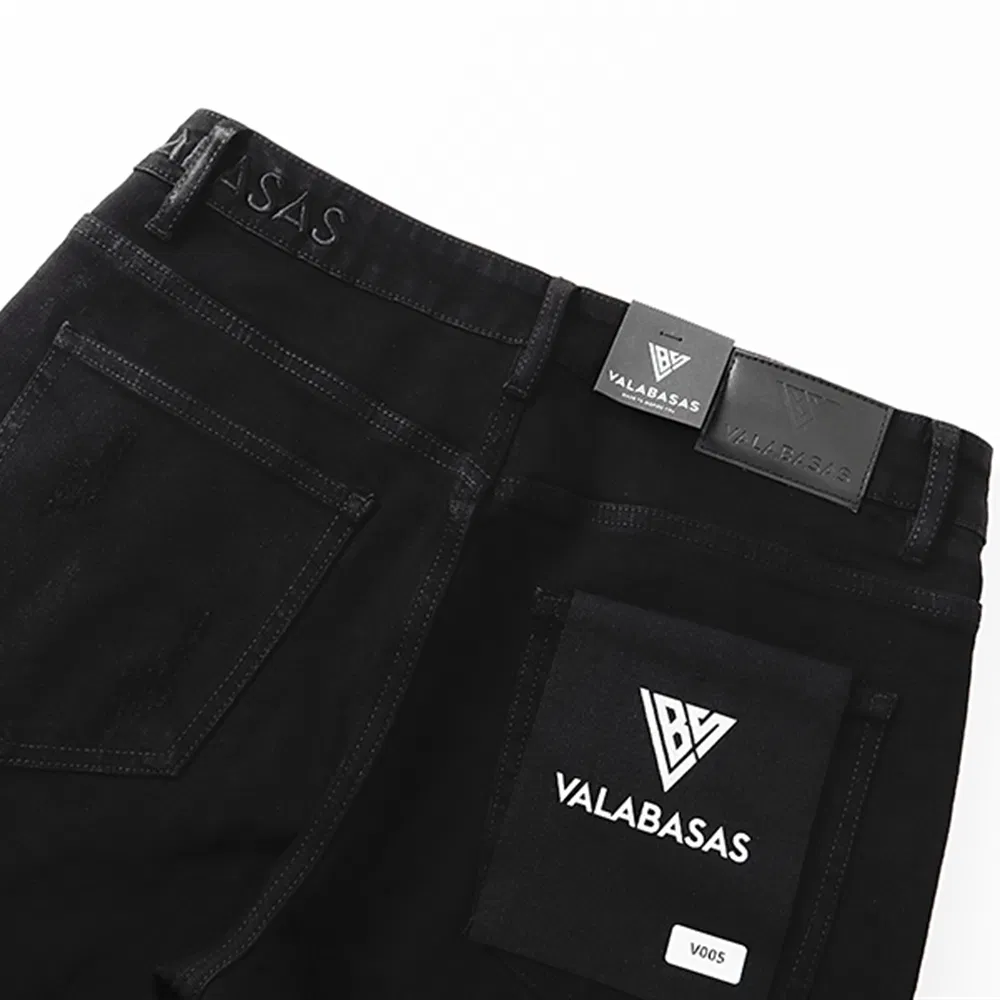 Calças de Jeans Vintage Desgastadas e Rasgadas para Homens Premium High Street Detalhe 9