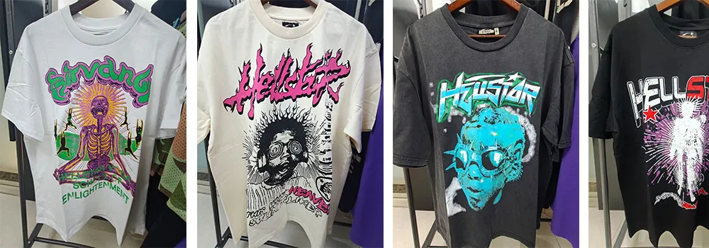 Calças Jeans Camo Vermelho Hellstar, Corte Relaxado, Tecido Durável, Estilo Streetwear