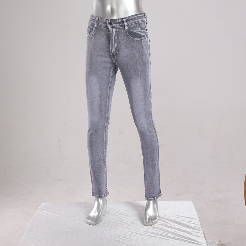 Calças jogger de denim para homens, com cintura baixa elástica, cordões, bolsos cargo e na cor azul escuro personalizado