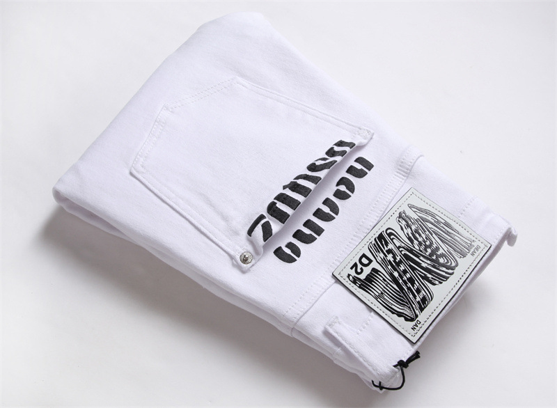 Calças Jeans Masculinas Relaxadas com Corte Reto e Stretch para Homens, Calças Reto Estilo Desgastado, Conforto com Cintura Flexível