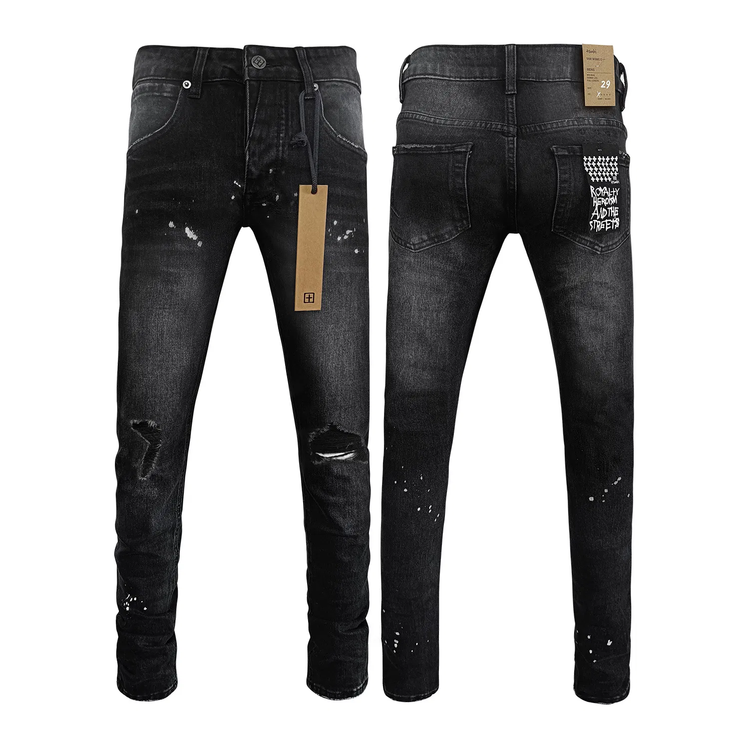 Fabricante de Jeans Slim Fit Vintage Lavado Inspirado na Ksubii