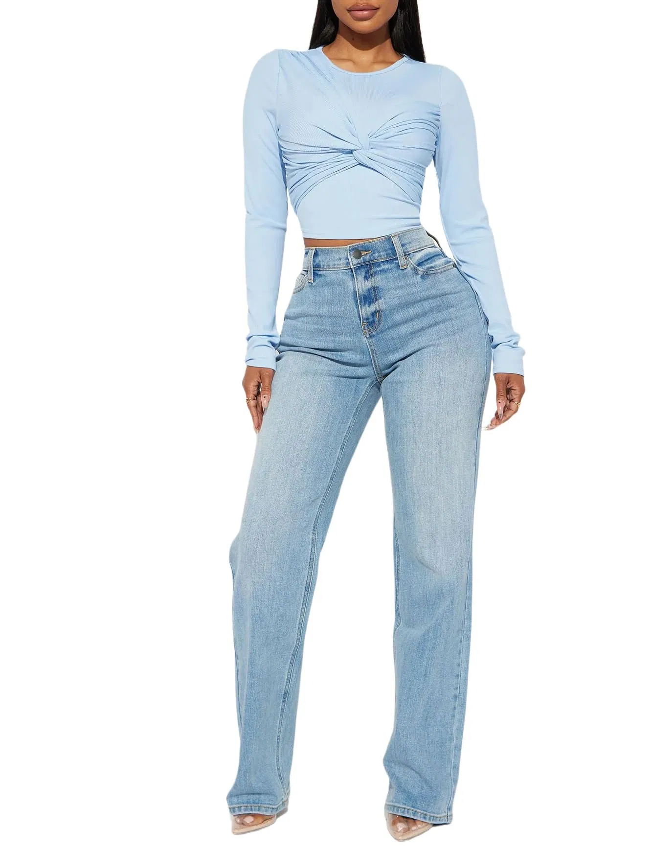 Fabricante Atacadista de Jeans Femininos Fornecedor Cintura Média Ajuste Slim Lavagem Stone Conforto Stretch Estampa Graffiti Revestido de Resina Pequena Produção OEM ODM Logotipo Personalizado