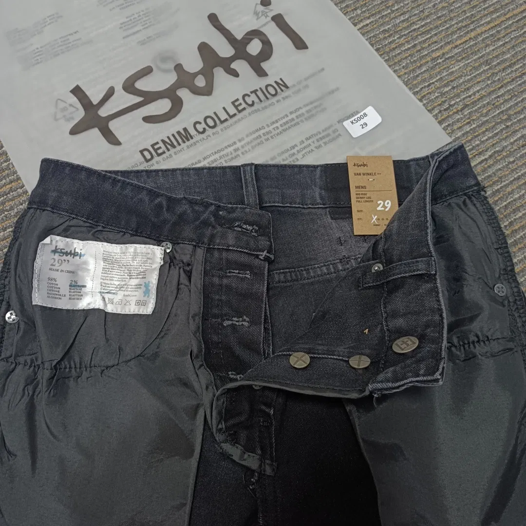 Jeans de denim vintage lavados inspirados na Ksubii em atacado premium