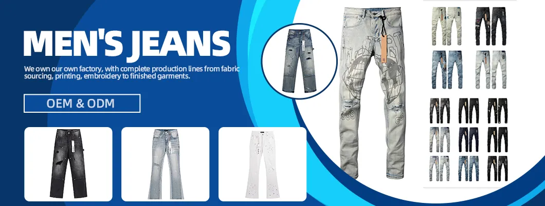 Calças Jeans Retro Whiskering para Atividades ao Ar Livre