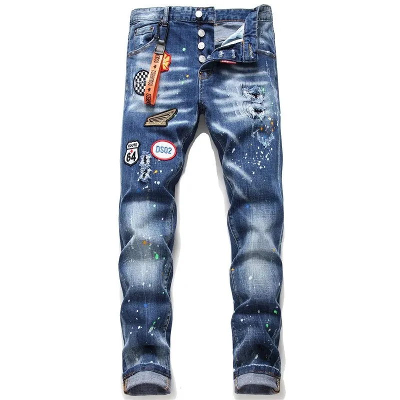 Calças masculinas de estilo punk europeu-americano - Imagem 5