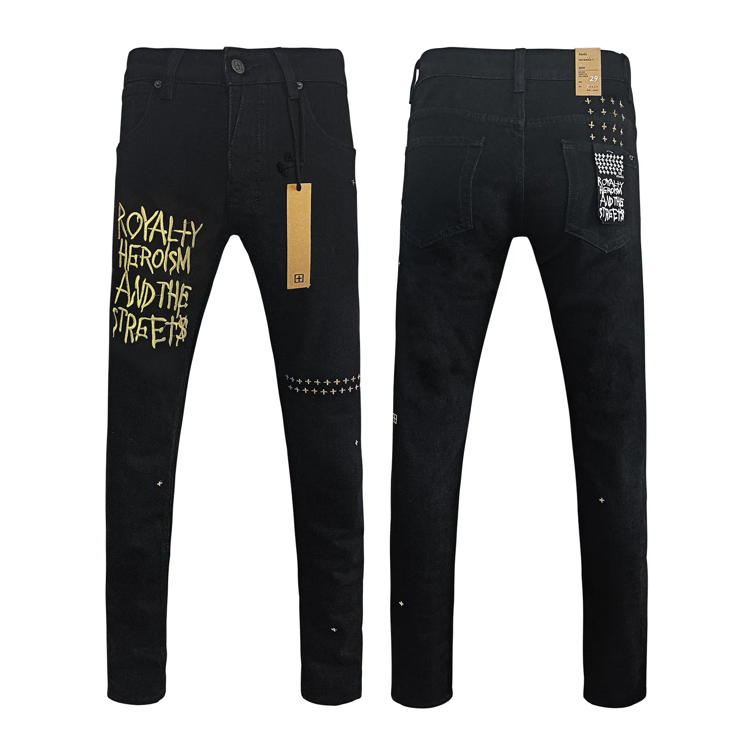 Calças de Denim Slim Fit por Atacado Design Personalizado
