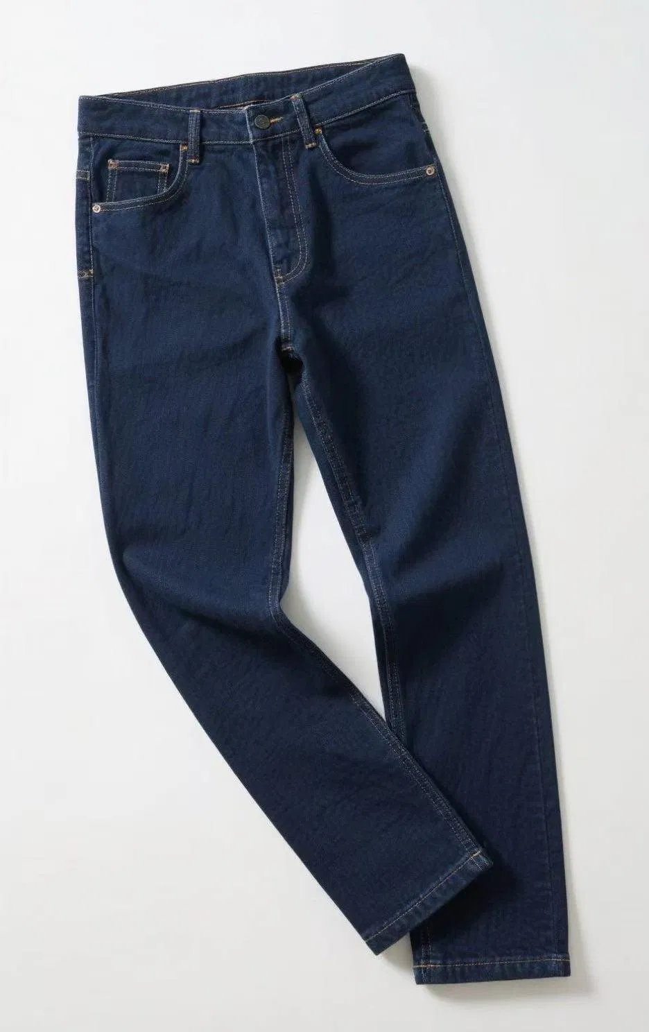 Calças Jeans Masculinas por Atacado em Denim Macio Lavagem Média Calças de Perna Reta Casuais Desempenho Calças Jeans OEM