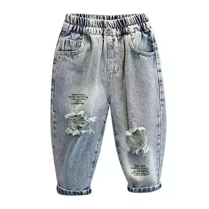 Preço de Atacado Novo Design de Calças de Moda Infantil Calças Jeans para Meninos