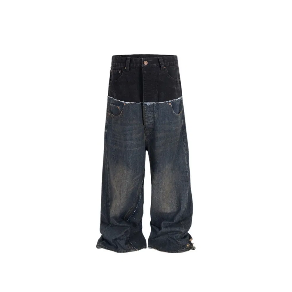 Modelo calça denim acid wash
