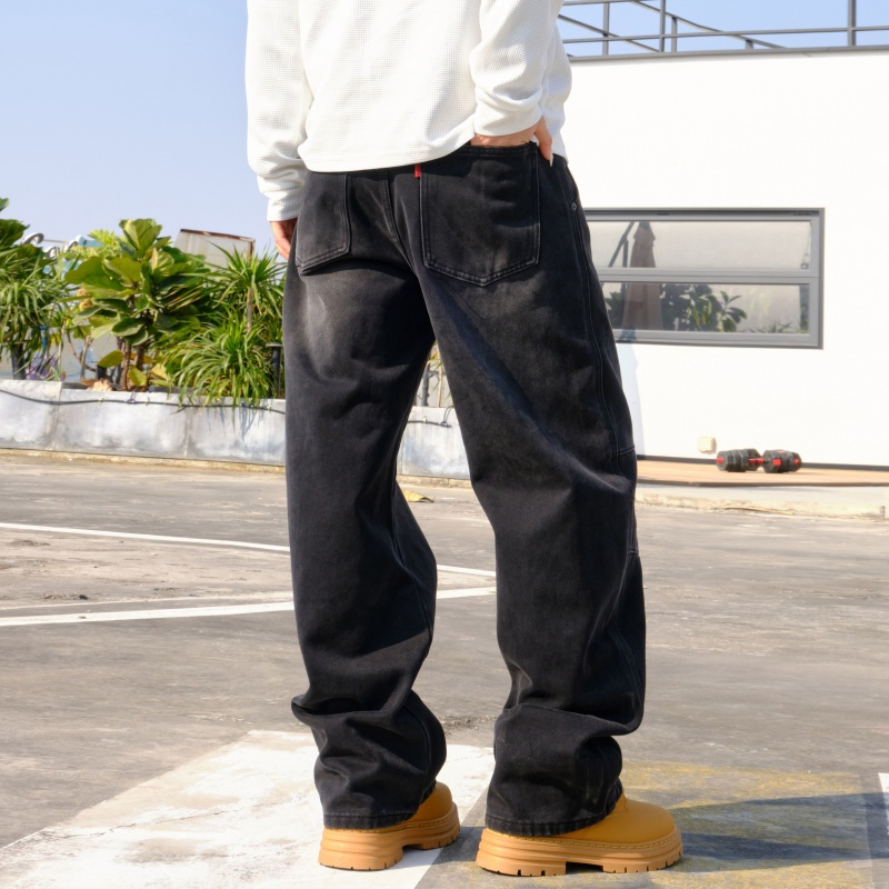 Fabricante de Marca de Alta Qualidade Jeans Masculinos Luxo Y2K Hip Hop Stretch Rasgado Lavagem Jeans