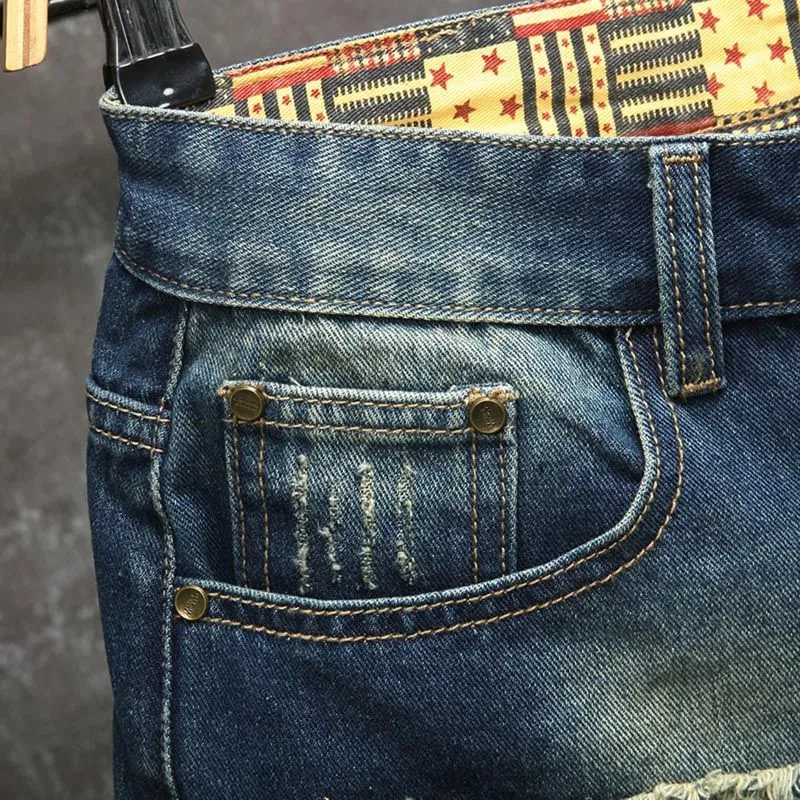 Calças jeans masculinas soltas de perna reta 3