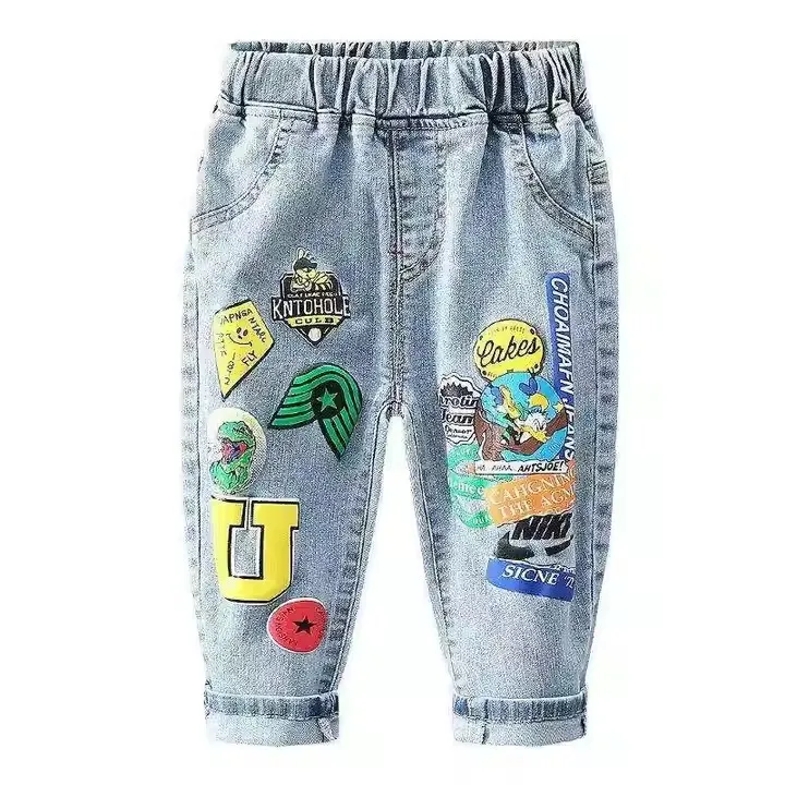 Preço de Atacado Novo Design de Calças de Moda Infantil Calças Jeans para Meninos
