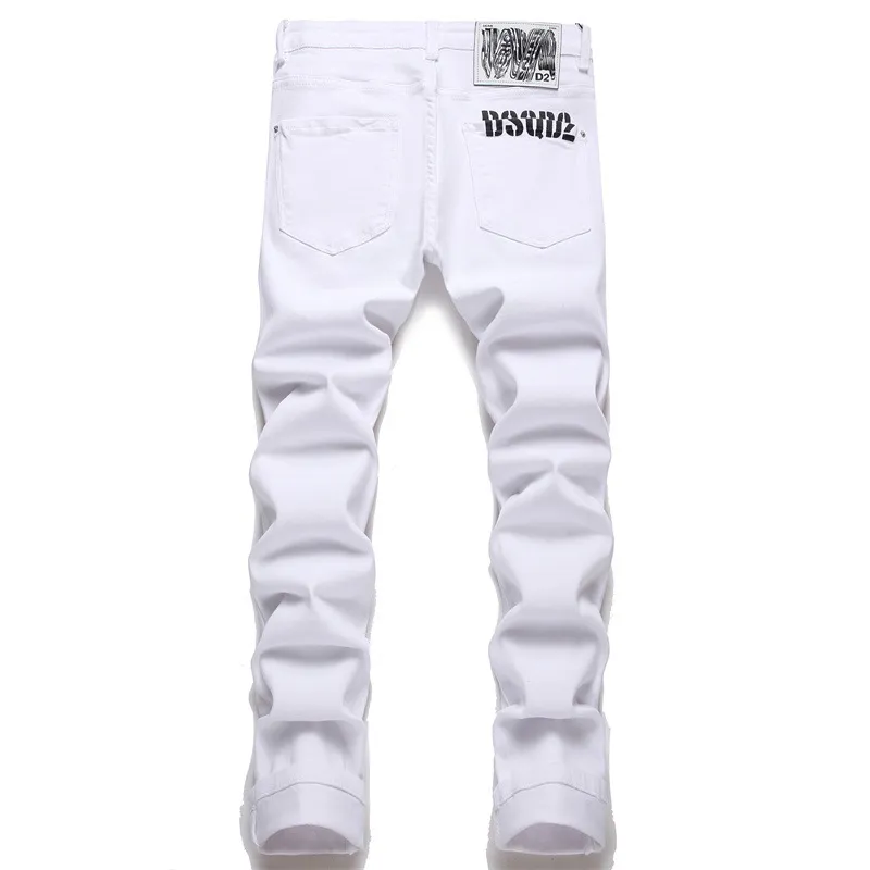 Calças Jeans Masculinas Relaxadas com Corte Reto e Stretch para Homens