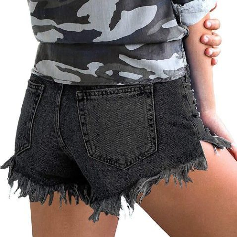 Calças de Jeans Brancas com Franjas Retas de Alta Elasticidade para Mulheres para o Verão