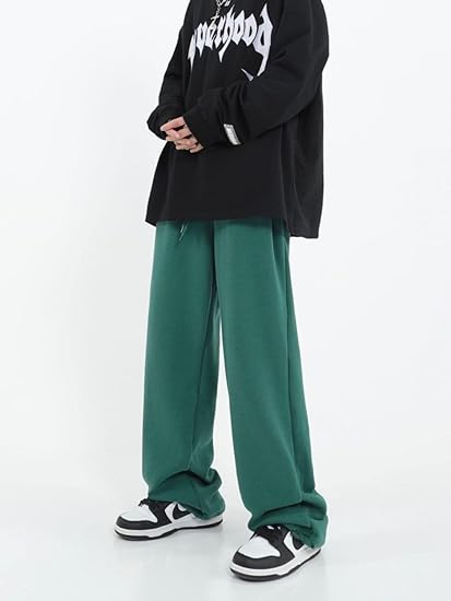 Calças de moletom largas femininas, casuais, soltas, para yoga, confortáveis, calças de lounge, joggers baggy, calças de moletom com bolsos