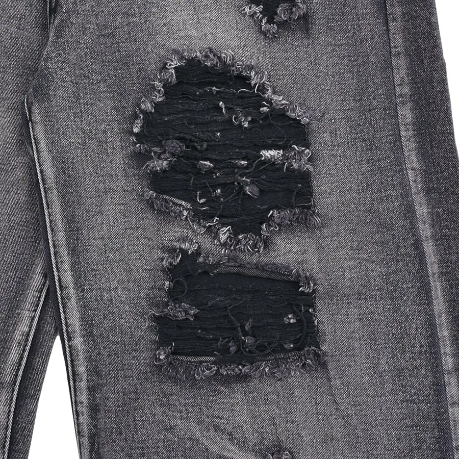 Detalhe das calças jeans masculinas