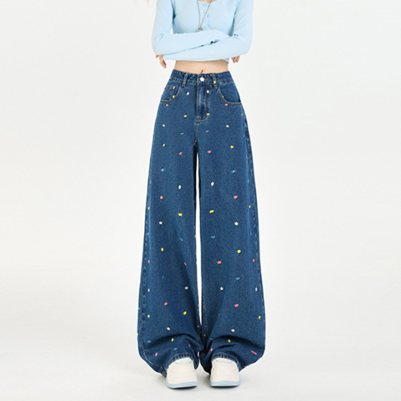 Calças jeans femininas de denim casuais, sexy e clássicas, de lavagem azul, personalizadas, de cintura média, retas, tendência de verão, atacado de alta qualidade