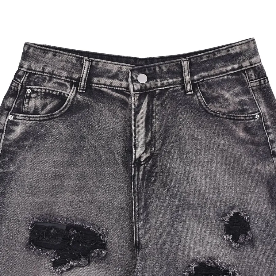 Detalhe das calças jeans masculinas