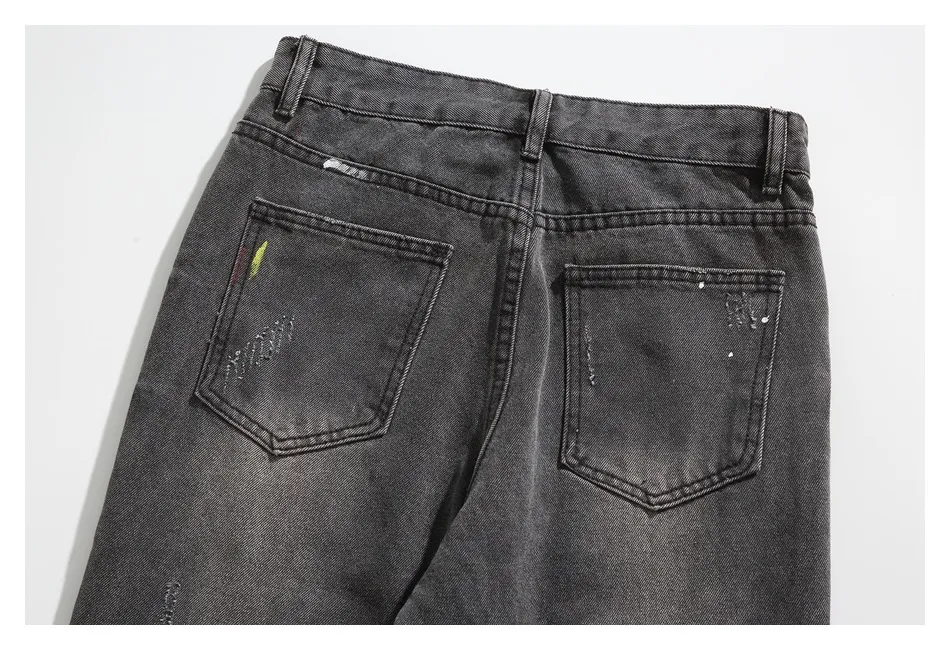 Calças de Homem Americanas Ripped Slimming Design Jeans Skinny Calças Flare