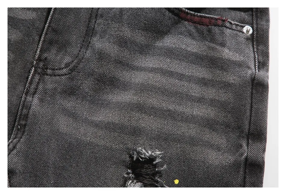 Calças de Homem Americanas Ripped Slimming Design Jeans Skinny Calças Flare