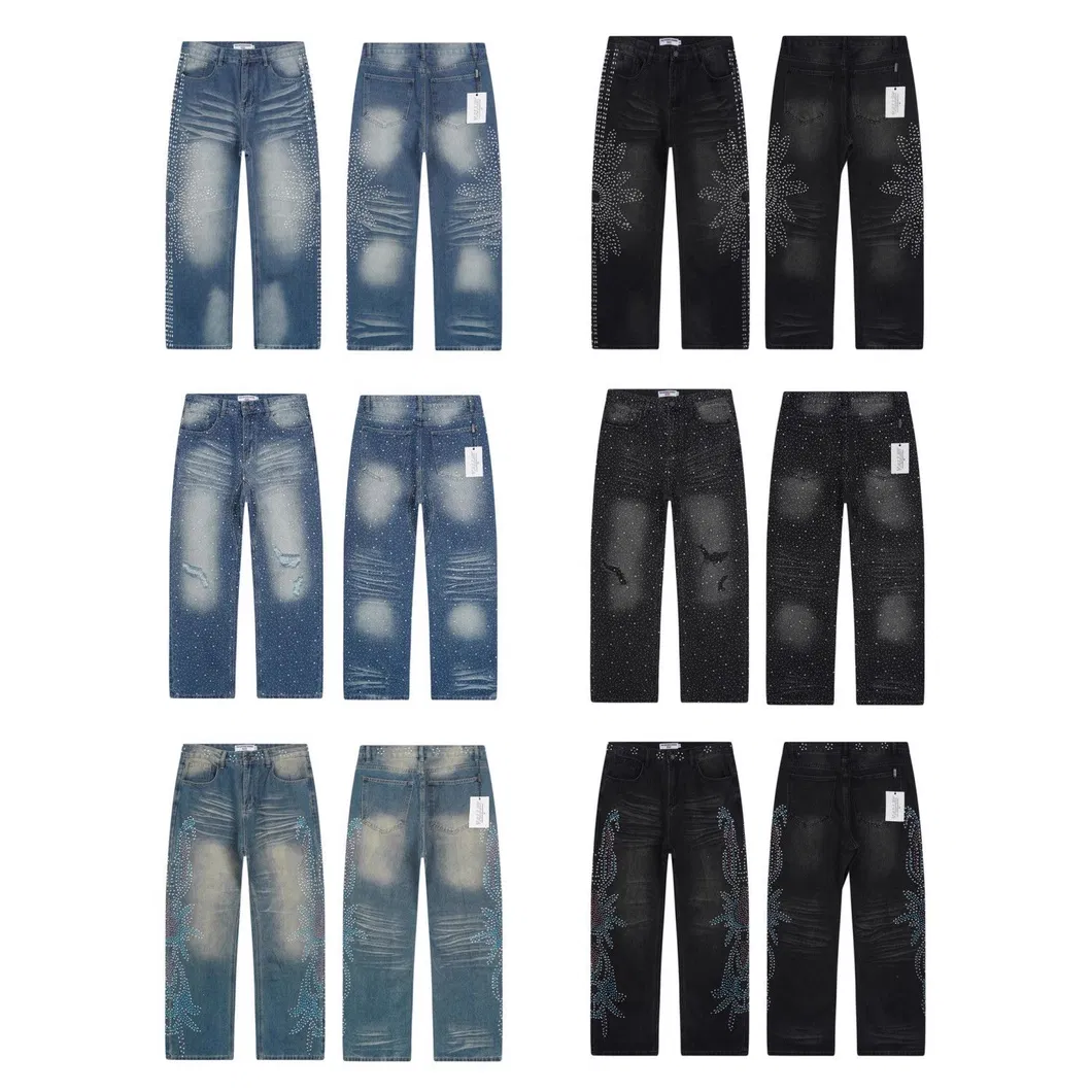 Calças Jeans Masculinas Vale Forever Estilo Casual Rua Denim