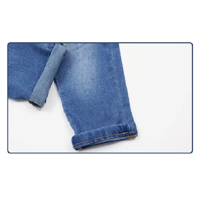 Macacão de Denim Infantil para Crianças, Casual, com Pernas Largas, Suspensório, Calças Jeans, Macacão para Bebês em Denim