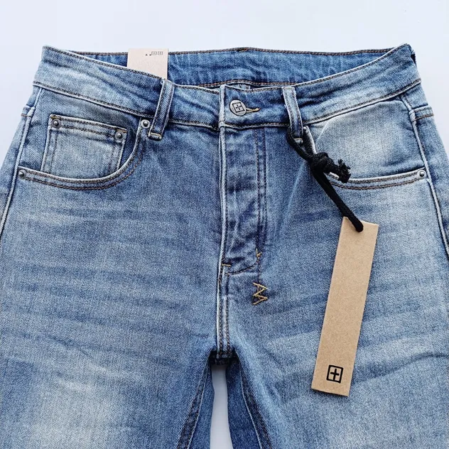 Calças de Denim Desgastadas Premium Moda de Rua Atacado