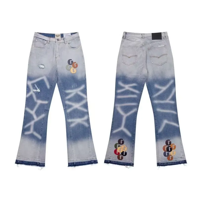 Calças de Jeans Azul de Corteiz para Homens, Ajuste Relaxado, Casuais, do Dia a Dia, Roupas de Rua