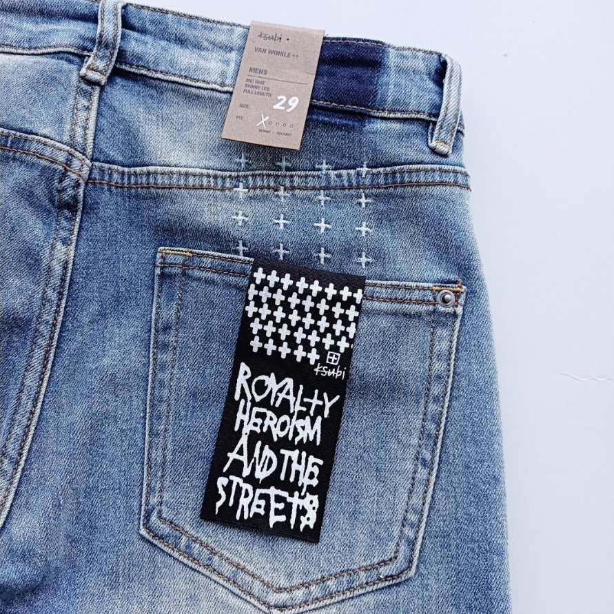 Calças de Denim Desgastadas Premium K S U Bii Moda de Rua Atacado