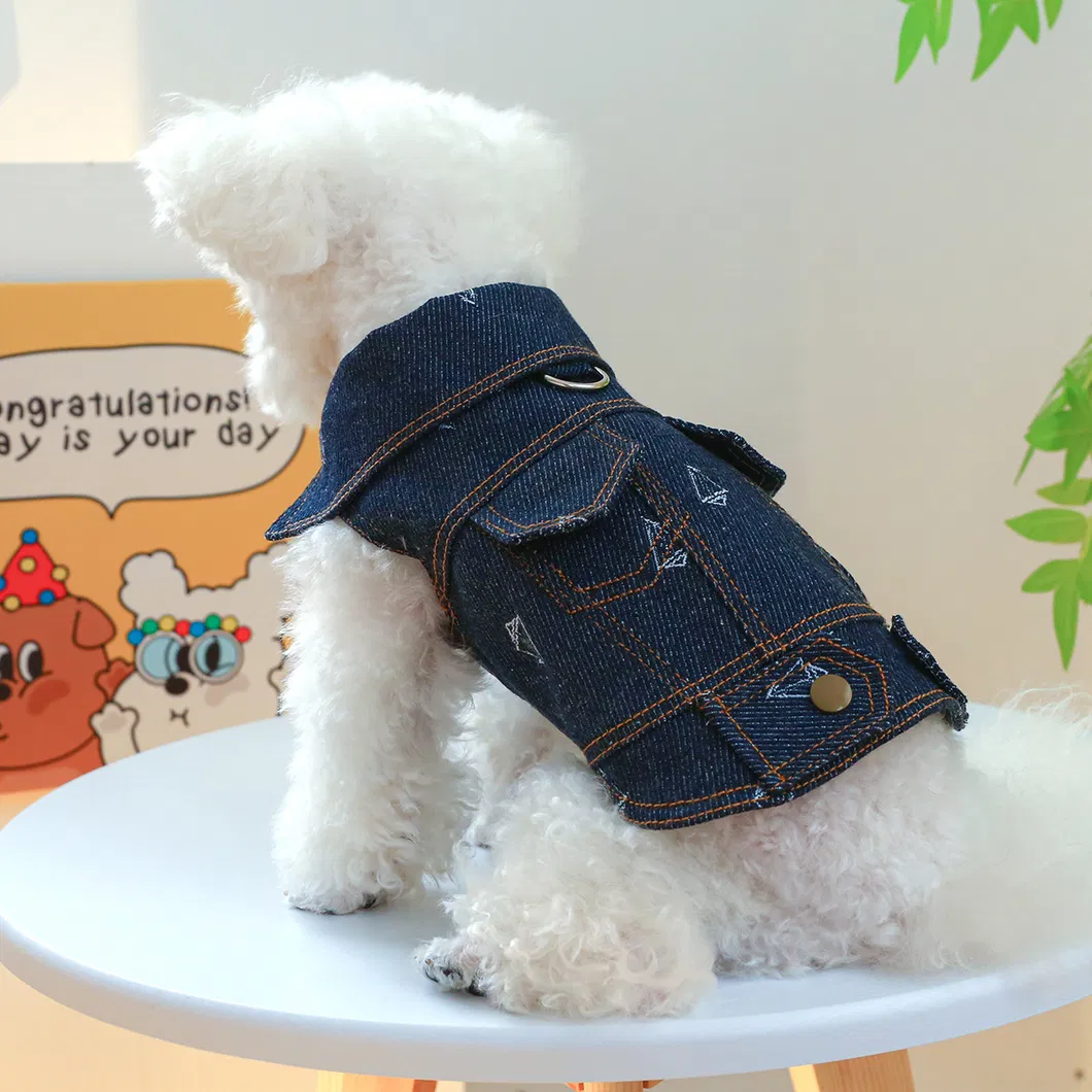 Novo gato de estimação, cachorro de estimação, jeans com botão ajustável