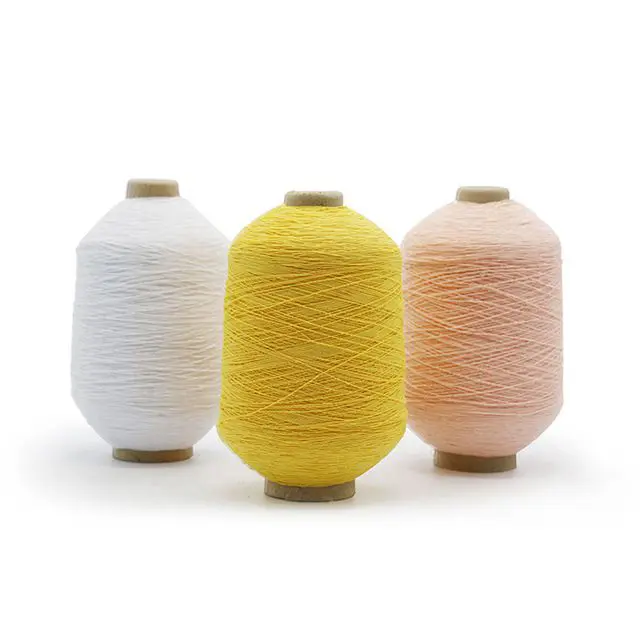 China High Qulaity 90#75#75 Polyester Rubber Thread Covered Yarn