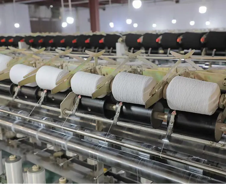China High Qulaity 90#75#75 Polyester Rubber Thread Covered Yarn