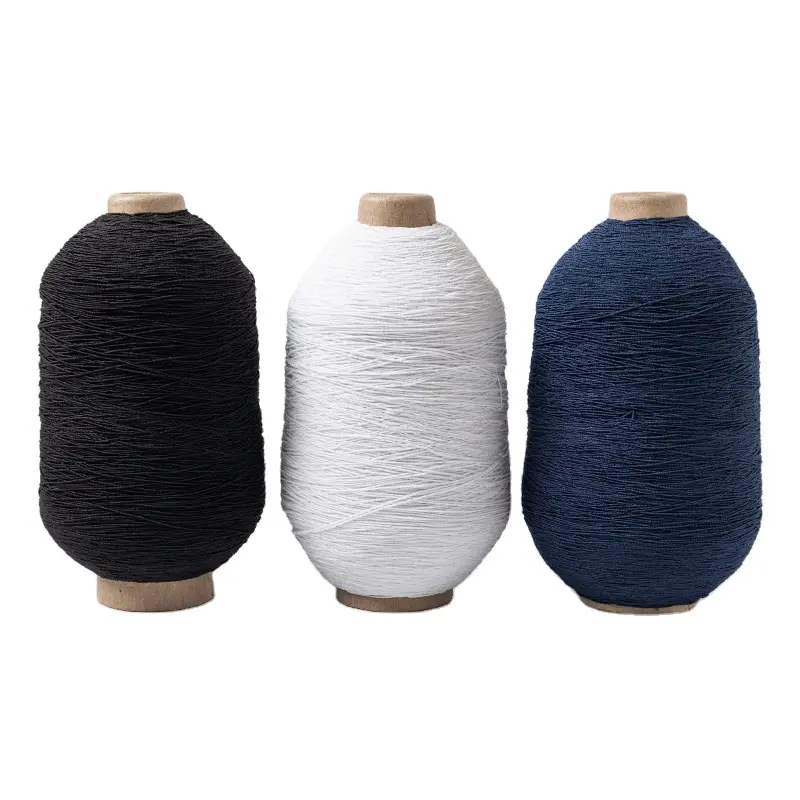 China High Qulaity 90#75#75 Polyester Rubber Thread Covered Yarn