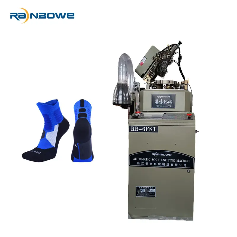 China Cheap price  Flat Sock Knitting Machine  - Jacquard Fully Computerized Selective Terry Socks Knitting Machine Making Socks - Rainbowe