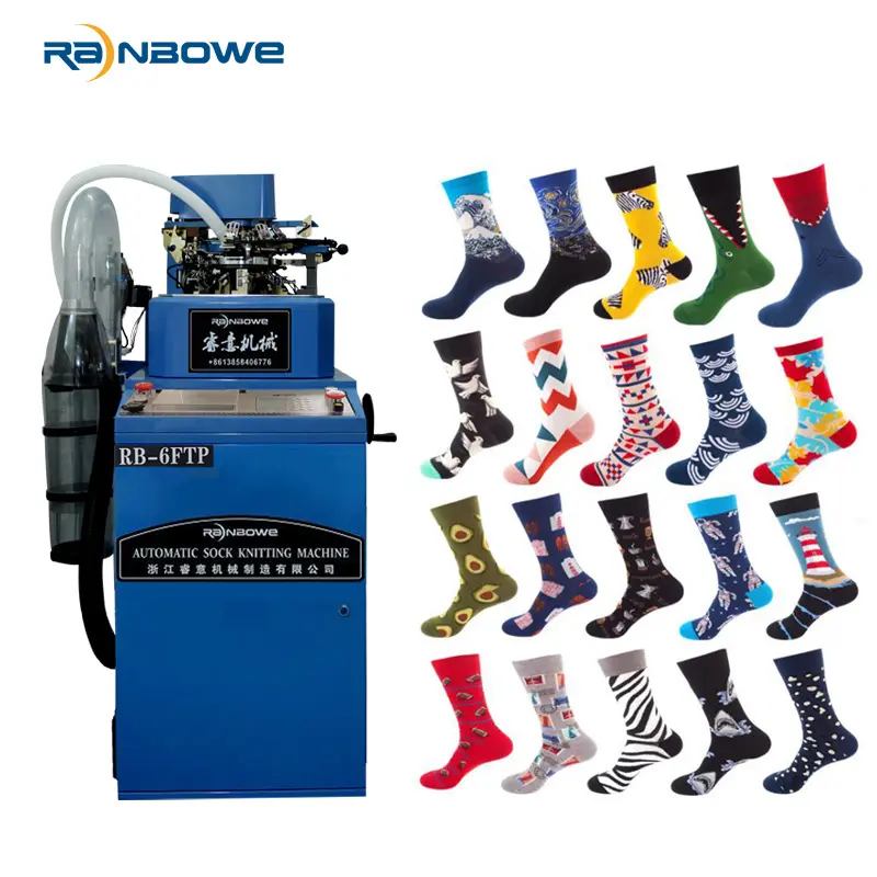 Custom Super Lowest Price  Socks Knitting Machine With Linking System Full Automatic Computerized Woven Sewing Machine  - Hot Sale Automatic Computerized Socks Knitting Making Machine - Rainbowe Factories, Exporter