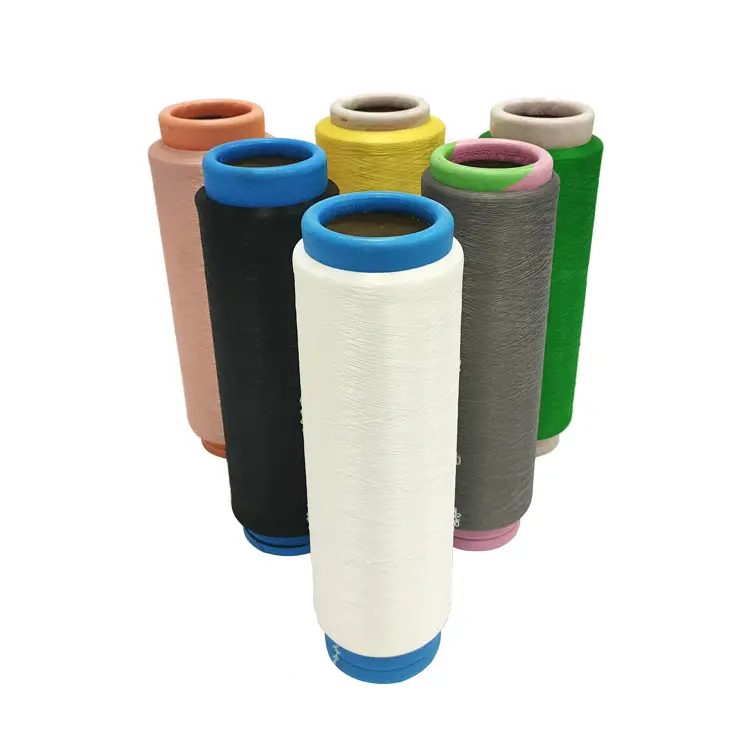 Custom Design Colorful Acy Polyester Spandex Air Covered Yarn For Socks Knitting