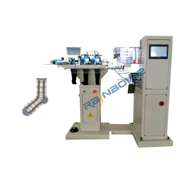 CE Certification Factory wholesale  Huiteng Socks Linking Machine  - Automatic High Speed Sock Turn Over Machine with Sock Toe Closing Machine - Rainbowe Manufacturers, Exporters
