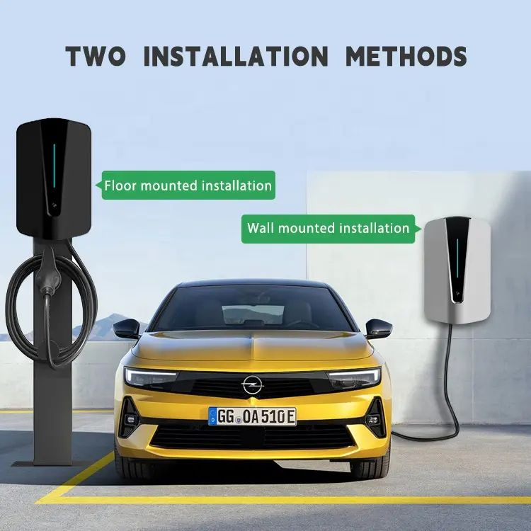 نوع 2 شاحن سيارة كهربائية 7kw مثبت على الحائط لشحن المركبات الكهربائية
