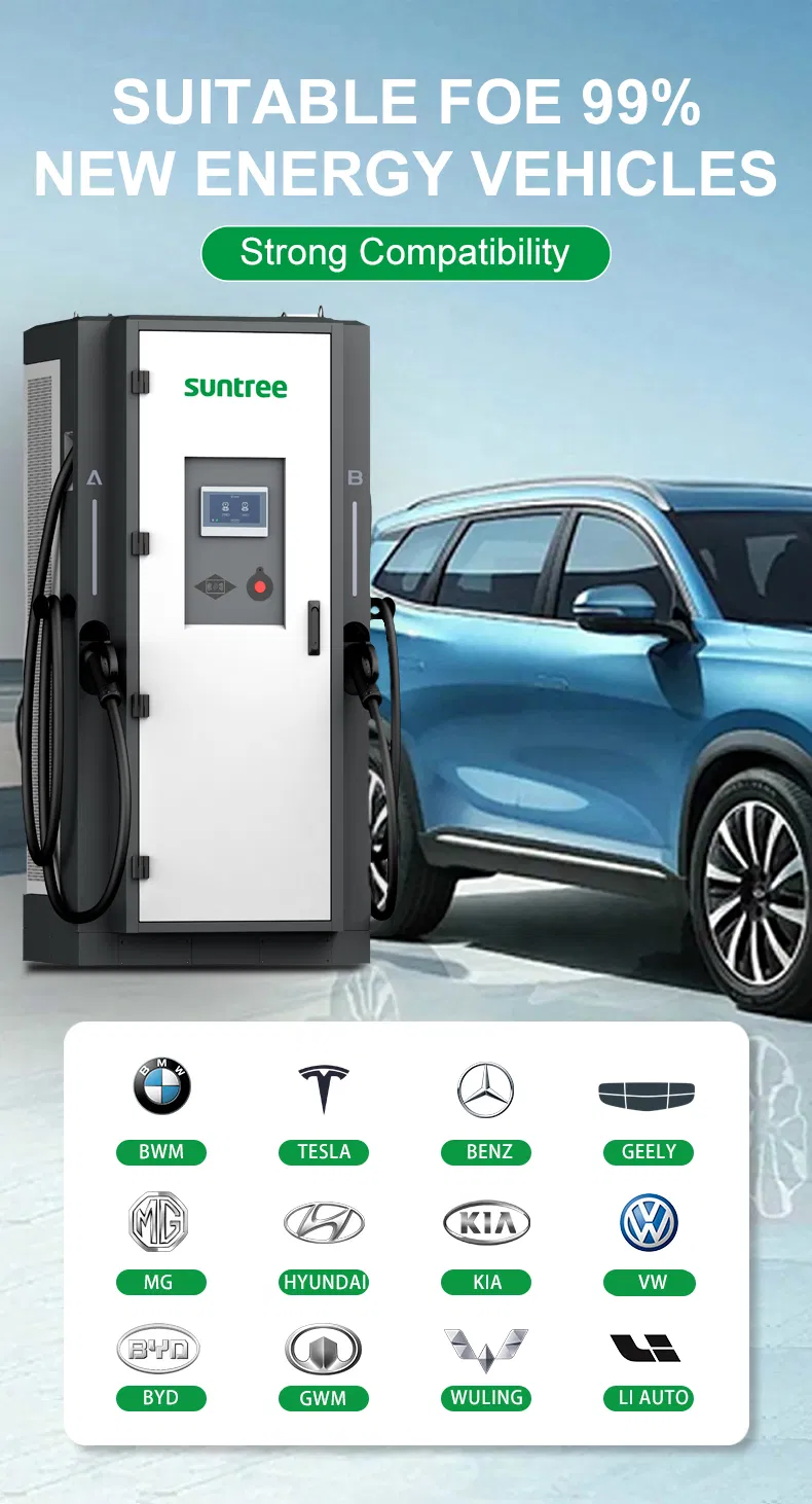 محطة شحن كهربائية مزدوجة المنافذ 180kw شاحن سريع تيار مباشر