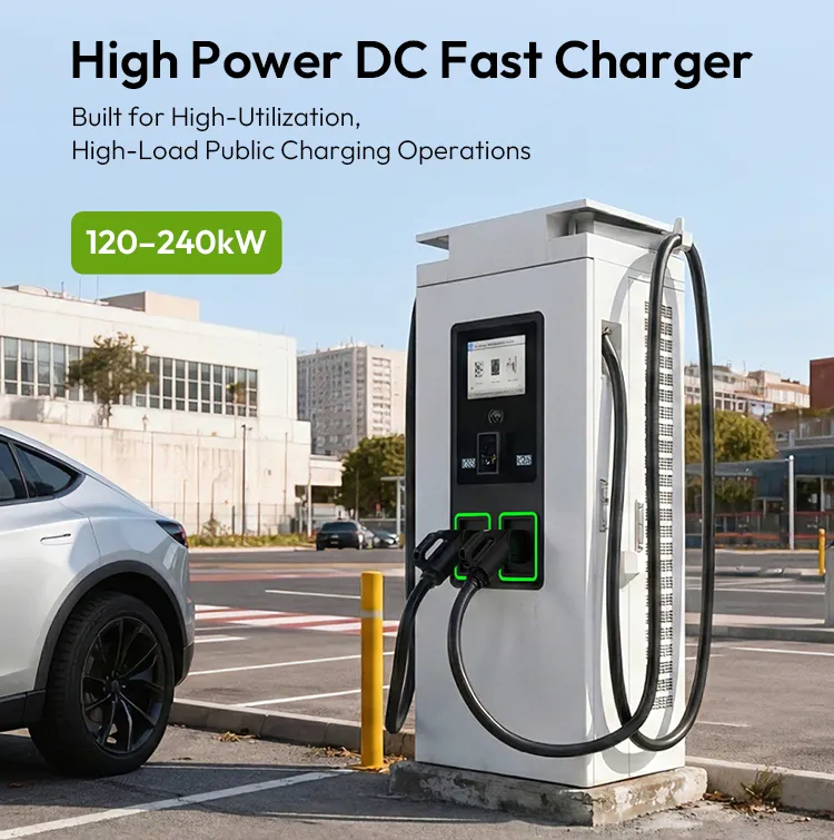 120kw شاحن سريع للسيارات الكهربائية خارجي حل شحن مزدوج المخرج