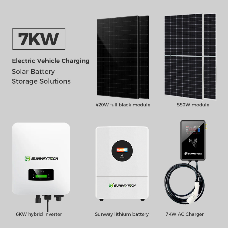 نظام الطاقة الشمسية الشامل بالجملة من الصين 3.5kw 7kw نظام طاقة شمسية رخيص مع شحن المركبات الكهربائية