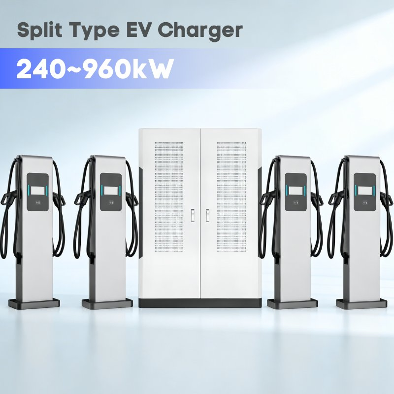 شاحن تيار مستمر من نوع تقسيم بقوة عالية 320kw 720kw 960kw ومصمم بشكل معياري للسيارات الكهربائية