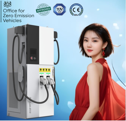 معيار تجاري للاتحاد الأوروبي 60kw-180kw CCS2 شاحن سريع للسيارات الكهربائية ببطارية تيار مستمر