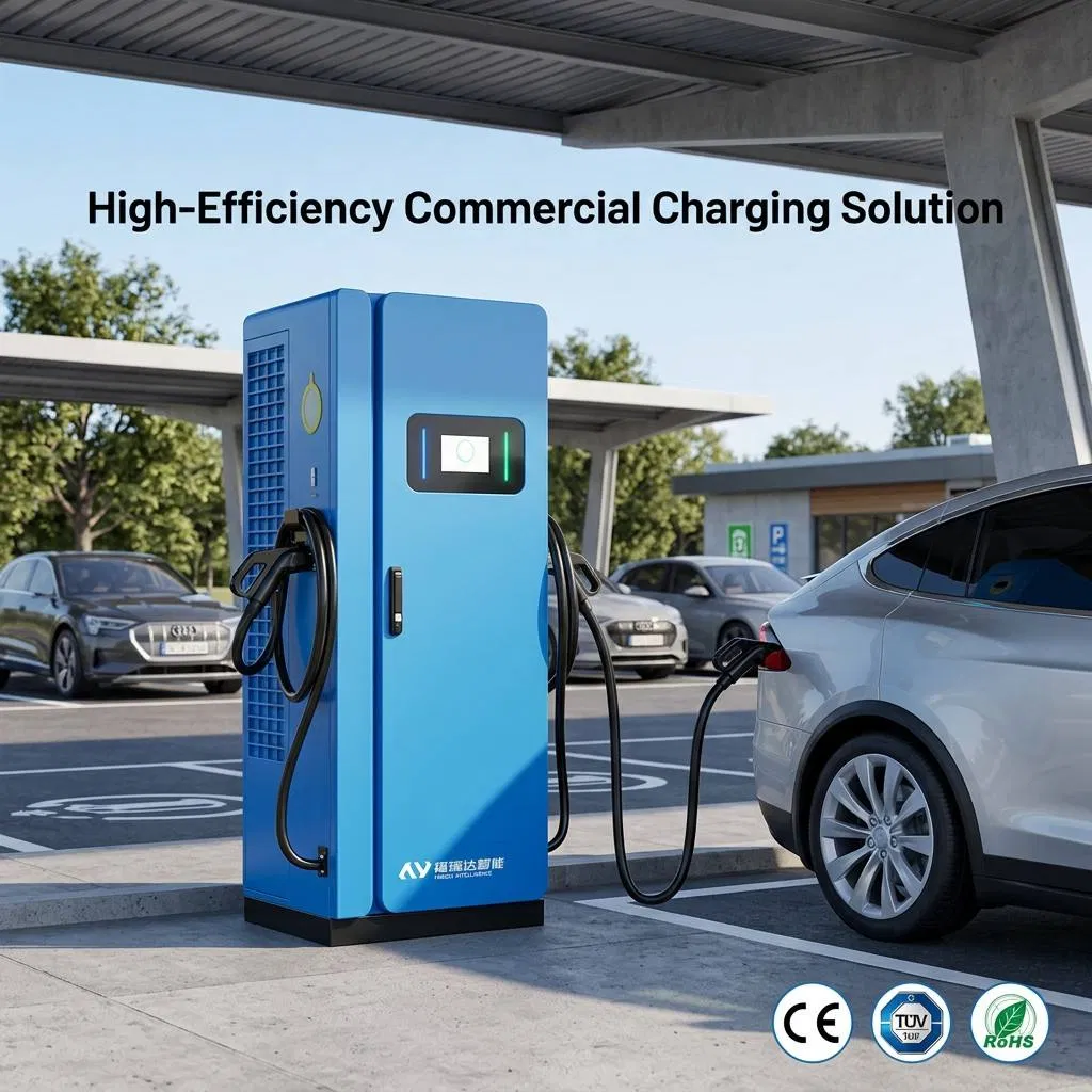 محطة شحن ذكية للتيار المباشر لمشاريع مواقف أسطول السيارات 120kw